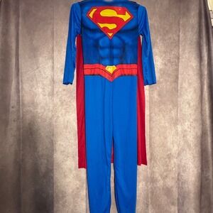DC Comics Superman Costume Kids Size Large Blue Red Superhero Man of Steel